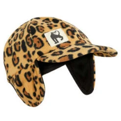Mini RodiniKids Mini Rodini Baby And Child Leopard Fleece Cap - Brown
