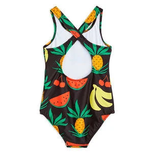 Mini RodiniKids Mini Rodini Child Fruits AOP Swimsuit - Brown - Image 2