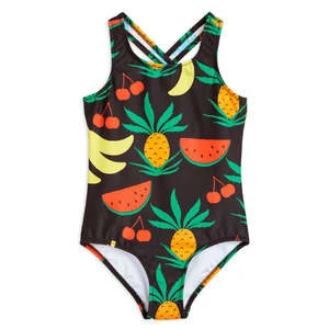 Mini RodiniKids Mini Rodini Child Fruits AOP Swimsuit - Brown