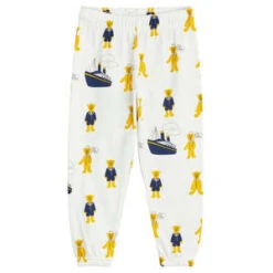 Mini RodiniKids Mini Rodini Child Teddybear Sweatpants - White