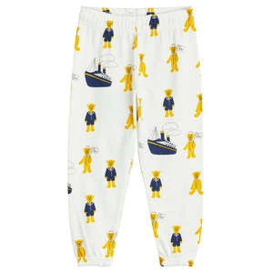 Mini RodiniKids Mini Rodini Child Teddybear Sweatpants - White