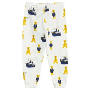 Mini RodiniKids Mini Rodini Child Teddybear Sweatpants - White - Image 2