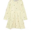Mini RodiniKids Mini Rodini Peace Pointelle Merino Dress - Off White