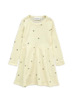 Mini RodiniKids Mini Rodini Peace Pointelle Merino Dress - Off White
