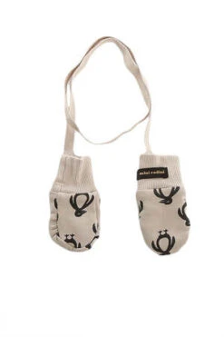 Mini RodiniKids Mini Rodini Penguin Glove - Light Brown