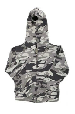 MonrowKids Monrow Camo Zip Hoody - Ash