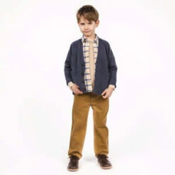 MorleyKids Morley Child Tur Shirt - Beige Checks