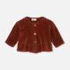 My Little CozmoKids My Little Cozmo Lydia Flounce Baby Jacket - Brown Velour