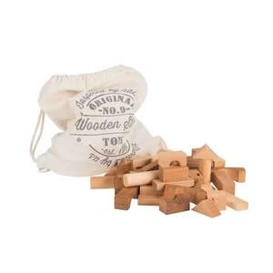 Wooden Story100 Pieces Natural Blocks In Canvas Bag - Image 3