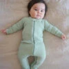 NobleKids Noble Organic Waffle Footie Sleeper - Sage