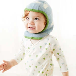 OeufKids Oeuf Baby And Child With Cloud Pattern Balaclava - Ocean Blue