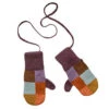 OeufKids Oeuf Baby And Child Patchwork Mittens - Huckleberry Purple