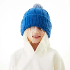 OeufKids Oeuf Baby And Child Pompom Beanie - Royal Blue