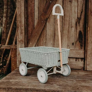 Olli EllaKids Olli Ella Rattan Wonder Wagon - Vintage Blue - Image 6