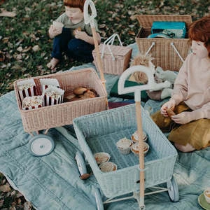 Olli EllaKids Olli Ella Rattan Wonder Wagon - Vintage Blue - Image 11