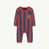 The Animals ObservatoryKids The Animals Observatory Owl Jumpsuit - Red/Navy Stripe