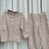 Ri-Ri-KuKids Ri-Ri-Ku PETITE FLEUR SWEATSUIT - Blue/Magenta Flowers