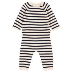 Petit BateauKids Petit Bateau Baby Lagym Two Piece Set - Navy Blue Stripes