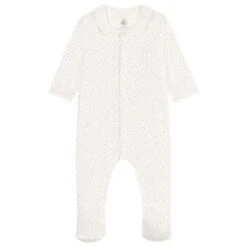 Petit BateauKids Petit Bateau Baby Pyjamas With Feet White With Blue Dot Print - Multi