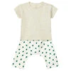 Petit BateauKids Petit Bateau Baby Two Piece Set - Beige Melange/Green Leaf Print