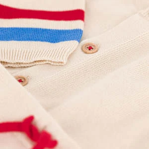 Petit BateauKids Petit Bateau Baby Two Piece Set Cream With Stripes - Multi - Image 5