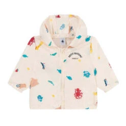 Petit BateauKids Petit Bateau Windbreaker Jacket With Hood - Sea Creature Print
