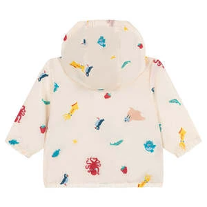 Petit BateauKids Petit Bateau Windbreaker Jacket With Hood - Sea Creature Print - Image 3