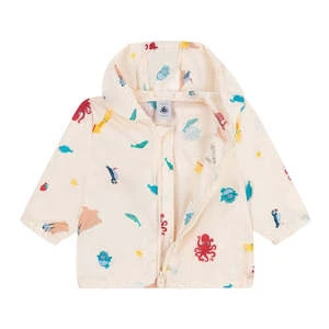 Petit BateauKids Petit Bateau Windbreaker Jacket With Hood - Sea Creature Print - Image 2