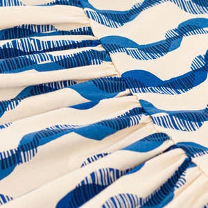 Petit BateauKids Petit Bateau Child Louma Dress - Blue Waves Print - Image 3