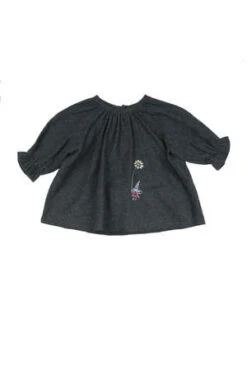 Poeme & PoesieKids Poeme & Poesie Chambray Pixie Top - Anthracite