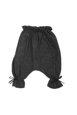 Poeme & PoesieKids Poeme & Poesie Chambray Ruffle Pants - Anthracite