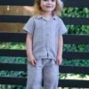 My Little CozmoKIDS My Little Cozmo Roman Organic Gauze Shirt - Grey