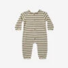 Rylee + CruKids Rylee & Cru Long Sleeve Jumpsuit - Moss Stripe