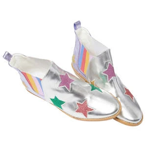 STELLA MCCARTNEYKids STELLA MCCARTNEY Child Glitter Stars Boots - Silver - Image 3