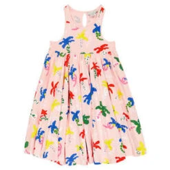 STELLA MCCARTNEYKids Stella McCartney Child Good Vibes Dress - Pink With Palms Print