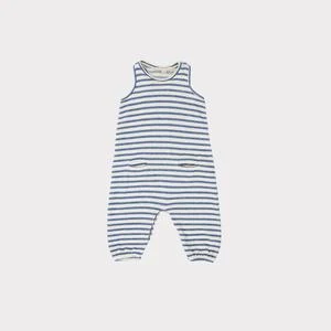 CaramelKids Caramel Swordfish Baby Romper - Blue/Ivory Stripe