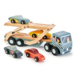 Tender Leaf ToysKids Tender Leaf Toys Wooden Car Transporter + Cars