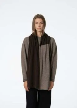 DinadiTwo Tone Scarf - Black/grey