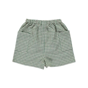 Bebe Organickids Bebe Organic Uma Shorts - Green Gingham - Image 6