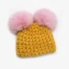 Mischa LampertKids Mischa Lampert XL Poms Mickey Baby Beanies - Pink/Marigold